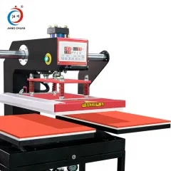 經濟款液壓雙工(gōng)位燙畫(huà)機(jī)（可(kě)套成衣）