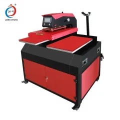 觸摸屏豪華版全自(zì)動氣動雙工(gōng)位燙畫(huà)機(jī)