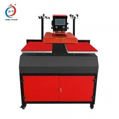 觸摸屏豪華版全自(zì)動氣動雙工(gōng)位燙畫(huà)機(jī)